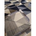 Ver imagem 3 de Tapete Sala 2.00m x 1.40m Jacquard Tecido Antiderrapante:Ladrilho Marinho