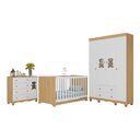 Ver imagem 2 de Quarto de Bebê Completo com Berço Americano 3 em 1 Ternura Multimóveis Mp4647 Madeirado/branco