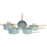 Jogo de Panelas Brinox Antiaderente Ceramic Life 5 Peças Botanika com Indução Verde - 1