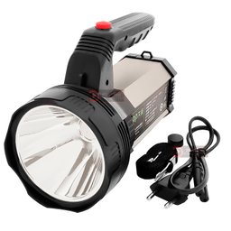 Lanterna  Farolete Holofote Farol de mão Recarregável Super LED 8W Mais Forte Sitio Chácara - 6