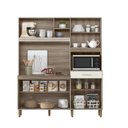 Ver imagem 4 de Kit Cozinha Yara 160 7 Portas Carvalho Nature/Off White Cristal - Nicioli