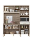Ver imagem 4 de Kit Cozinha Yara 160 7 Portas Carvalho Nature/Off White Cristal - Nicioli