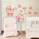 Ver imagem 1 de Adesivo de Parede Cartelas Infantil Carrinho de bebe - P 20x50cm