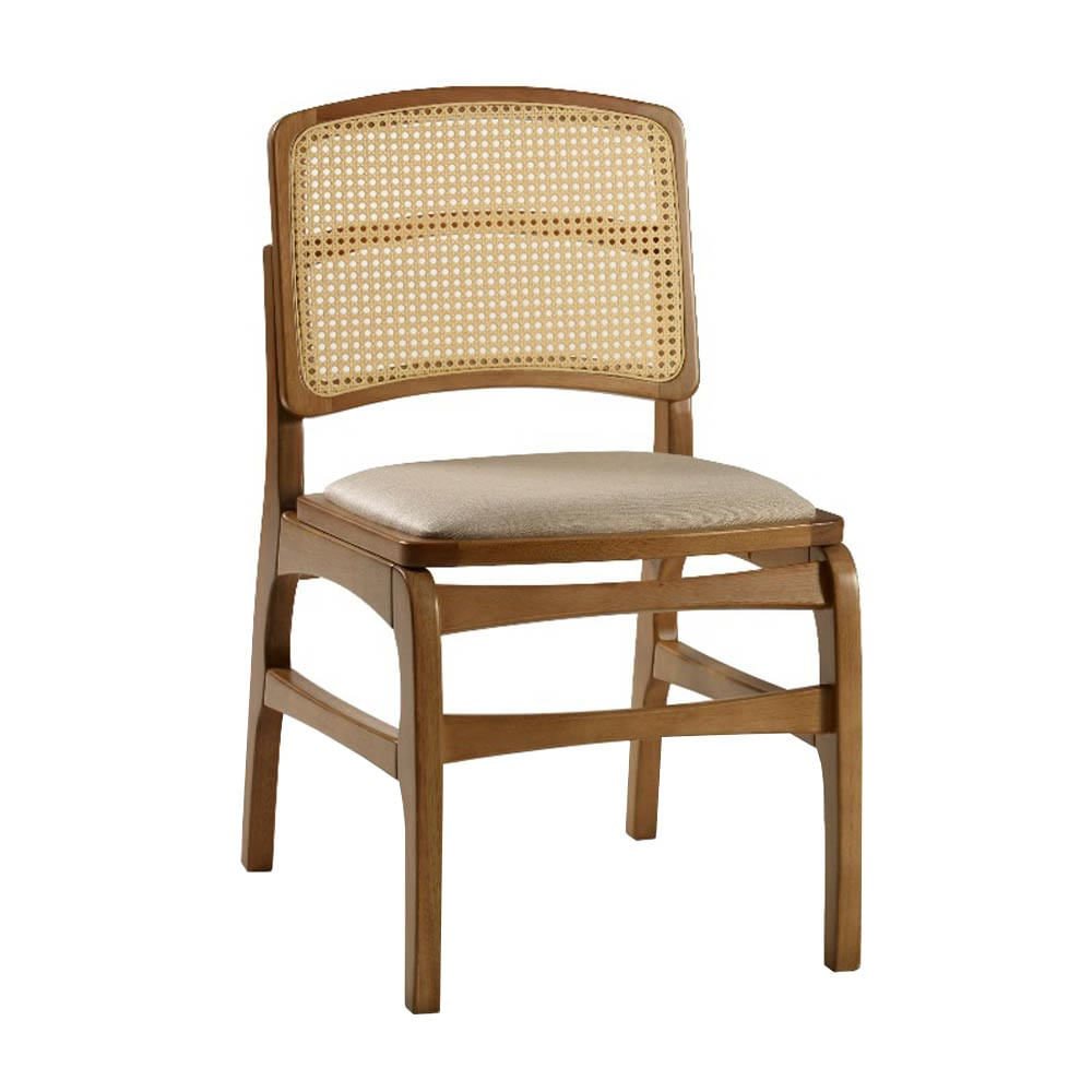 Cadeira de Jantar Estofada com Tela Melisma - Dt 55261 Wood Prime - Dt - 1