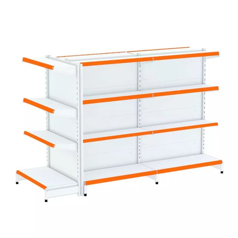 Gondola Centro 137 Fit Ate 2 Metros 1 Ponta Branco 20b Pe Laranja