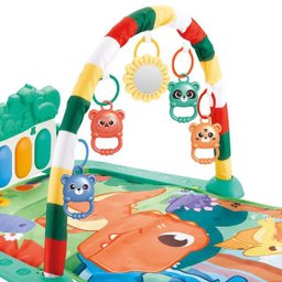 Tapete Infantil De Atividades Com Piano Dino Verde - 3