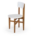 Ver imagem 6 de Kit Mesa de Jantar 80x80 com 4 Cadeiras Banco Estofado Elisa - Branco/branco