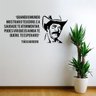 Adesivo de Parede Frase Tião Carreiro - P 40x92cm - 1