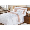 Ver imagem 1 de Kit Edredom Bordado Queen 08 Peças Algodão 200 Fios