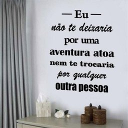Adesivo de parede frase eu nao te deixaria - P 50x38cm - 1