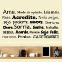 Ver imagem 1 de Adesivo de Parede Frase Ame e Viva Intensamente - P 40x78cm