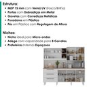 Ver imagem 4 de Kit Cozinha 7 Portas 3 Gavetas 208 cm Atria Branco Absoluto Zanz