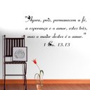 Ver imagem 1 de Adesivo de Parede Frase Fé. Esperança e Amor - P 30x60cm