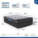 Ver imagem 6 de Cama Box com Colchão de Espuma D60 Double Face Guarda Costas Comfort Force Probel Queen 158cm