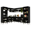 Ver imagem 5 de Armário Cozinha Modulada Completa de Canto 8 Peças Florença Multimóveis MP2449 Preto