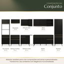 Ver imagem 6 de Armário Cozinha Modulada Completa de Canto 8 Peças Florença Multimóveis MP2449 Preto
