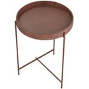 Ver imagem 1 de Mesa de Canto Lateral Decorativa Industrial Sala de Estar Sintético Whisky P06 Daisy - Lyam Lyam Dec