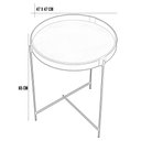 Ver imagem 4 de Mesa de Canto Lateral Decorativa Industrial Sala de Estar Sintético Whisky P06 Daisy - Lyam Lyam Dec