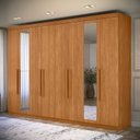 Ver imagem 1 de Guarda Roupa Casal 8 Portas 4 Gavetas Master New c/ Espelho Cinamomo