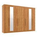 Ver imagem 2 de Guarda Roupa Casal 8 Portas 4 Gavetas Master New c/ Espelho Cinamomo