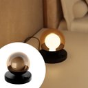 Ver imagem 1 de Abajur Luminária de Mesa Dama Interruptor e Globo e Lâmpada Branco Quente Decoração Casa Sala Quarto