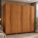 Ver imagem 1 de Guarda-Roupa Casal 100% MDF 6 Portas e 6 Gavetas com Pés 273cm Multimóveis CR35531 Madeirado