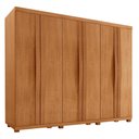 Ver imagem 2 de Guarda-Roupa Casal 100% MDF 6 Portas e 6 Gavetas com Pés 273cm Multimóveis CR35531 Madeirado