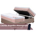 Ver imagem 1 de Cama Box Baú Solteiro: Colchão Espuma Castor Vibro Massagem Magnético Premium + Base Crc Courano