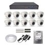 Kit 10 Câmeras de Segurança Ppa Dome Hd Cx-3020d 1080p 2mp Uso Interno + Xvr Ppa + Hd 1tb + Acessóri - 1