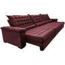 Ver mais imagens de Sofá Retrátil e Reclinável 3,55m Molas Ensacadas Cama inBox Big Space com Bordado 3D Velusoft