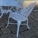 Ver imagem 3 de Conjunto de Jardim Modelo Palmeirão Mesa e 4 Cadeiras de Varanda - Branco