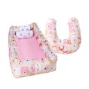 Ver imagem 1 de Ninho Redutor com Almofada de Amamentação Bebê Menina Estampado - Ursinha Mel