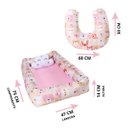 Ver imagem 6 de Ninho Redutor com Almofada de Amamentação Bebê Menina Estampado - Ursinha Mel