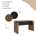 Ver imagem 6 de Conjunto para Escritório 4 Pessoas Kit 4 Mesas Operacionais 1450 com Gavetas Expresso Móveis Marrom/Nogal/Preto Artany