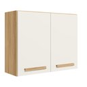 Ver imagem 1 de Armario Aereo de Cozinha Intenza 80 Cm com 2 Portas Freijo/off White