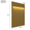 Ver imagem 3 de Painel Ripado com LED London 222cm e Rack Loop com Rodízios TV 70 Polegadas – Olivar Móveis Preto