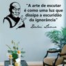 Adesivo de Parede Frase - Dalai Lama - A arte de escutar - P 35x75cm - 1