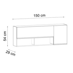 Armário Aéreo para Cozinha 150cm Yara M05 Branco - Inoviza - 5