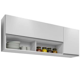 Armário Aéreo para Cozinha 150cm Yara M05 Branco - Inoviza - 1