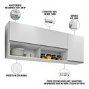 Ver imagem 4 de Armário Aéreo para Cozinha 150cm Yara M05 Branco - Inoviza