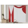 Cortina Esplendore 4M para Varão Duplo - Vermelho/Branco - 1
