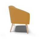 Ver imagem 6 de Poltrona Sala Decorativa Stella Pé Palito Natural Veludo Mostarda D03 - D’Rossi