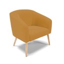 Ver imagem 2 de Poltrona Sala Decorativa Stella Pé Palito Natural Veludo Mostarda D03 - D’Rossi
