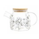 Ver imagem 4 de Chaleira de Vidro Borossilicato com Tampa de Bambu Flor 600ml - Wolff