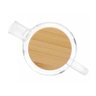 Chaleira de Vidro Borossilicato com Tampa de Bambu Flor 600ml - Wolff - 2