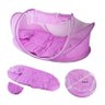 Berço Portátil Mosquiteiro rosa cama com  - 2