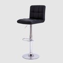 Ver imagem 2 de Kit 2 Banqueta Gomos Pretas em Couro Ecológico Cozinha