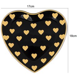 Prato em Forma de Coração Estampado - Vidro - Pequeno - 2