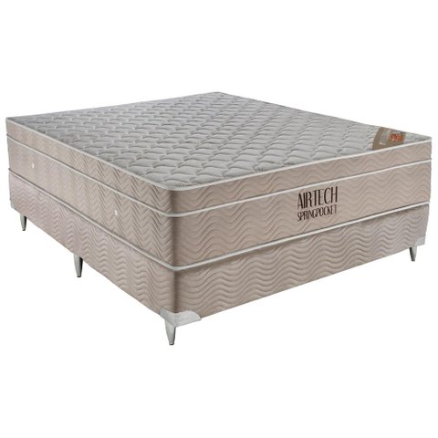 Conjunto Airtech Spring Superpocket Casal 1,38 Cm (larg) Base Camurca - 49124