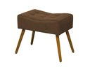Ver imagem 3 de Kit Poltrona Decorativa Aurora + 1 Puff Retangular Suede Marrom Pés Madeira Mz Decor